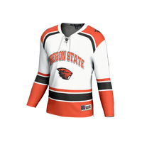 Oregon State Beavers Hockey Jersey, White Fashion Lightweight Sportswear Jersey Shirt, Long Sleeve Hockey Sweater Jersey, Casual Gift for Men