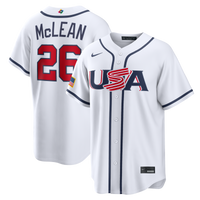 USA Nolan McLean White 2026 World Classic Home Baseball Jersey, Sportswear Jersey Shirt, Lightweight Athletic Jersey, Casual Gift for Men
