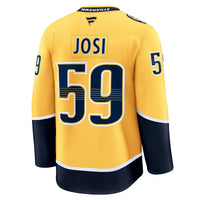 Roman Josi Nashville Predators Hockey Jersey, Yellow Premium Sportswear Jersey Shirt, Long Sleeve Hockey Sweater Jersey, Casual Gift for Men