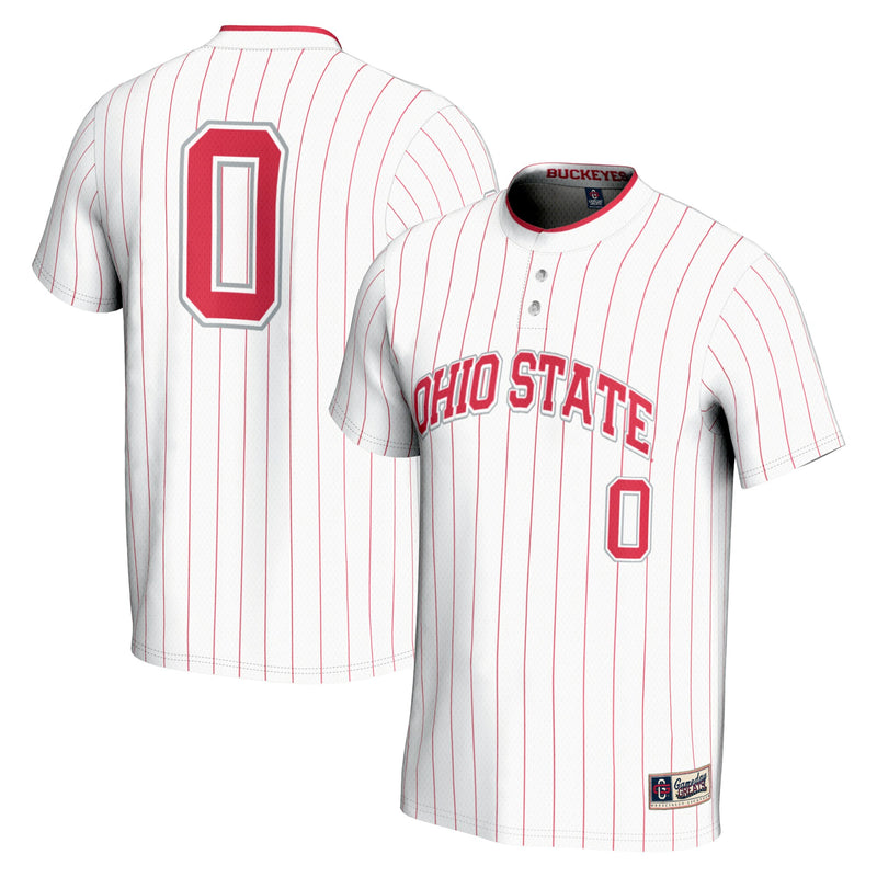 Ohio State Buckeyes Lightweight Softball Jersey, White Sportswear Jersey Shirt, Lightweight Breathable Athletic Jersey, Casual Gift for Men
