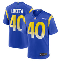 Jesse Luketa Los Angeles Rams Football Jersey, Royal Game Sportswear Jersey Shirt, Lightweight Breathable Athletic Jersey, Casual Gift for Men