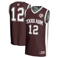 Texas A&M Aggies Basketball Jersey, Maroon Sportswear Jersey Shirt, Sleeveless Athletic Tank Jersey, Casual Gift for Men, Style 201534653