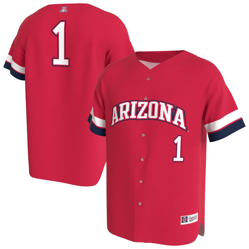Arizona Wildcats Baseball Jersey, Red Sportswear Jersey Shirt, Lightweight Breathable Athletic Jersey, Casual Gift for Men, Style 204688203