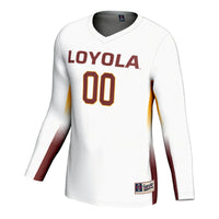 Loyola Chicago Ramblers Volleyball Jersey, White Sportswear Jersey Shirt, Lightweight Breathable Athletic Jersey, Casual Gift for Men