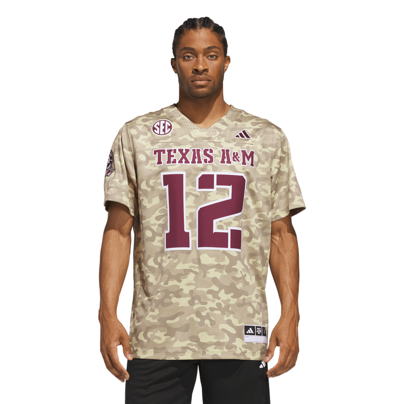 Texas A&M Aggies Football Jersey, Beige Sportswear Jersey Shirt, Lightweight Breathable Athletic Jersey, Casual Gift for Men