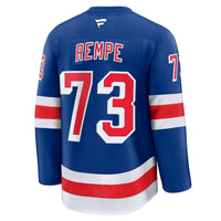 Matt Rempe New York Rangers Hockey Jersey, Blue Premium Home Sportswear Jersey Shirt, Long Sleeve Hockey Sweater Jersey, Casual Gift for Men