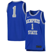 Memphis Tigers Basketball Jersey, Royal Replica Sportswear Jersey Shirt, Sleeveless Athletic Tank Jersey, Casual Gift for Men, Style 5200444