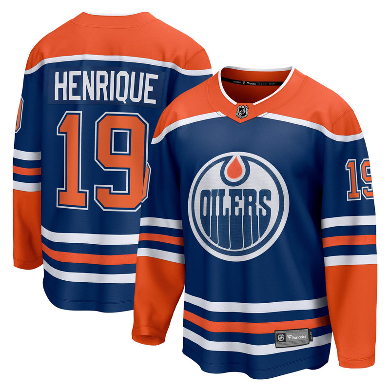 Adam Henrique Edmonton Oilers Hockey Jersey, Royal Breakaway Sportswear Jersey Shirt, Long Sleeve Hockey Sweater Jersey, Casual Gift for Men