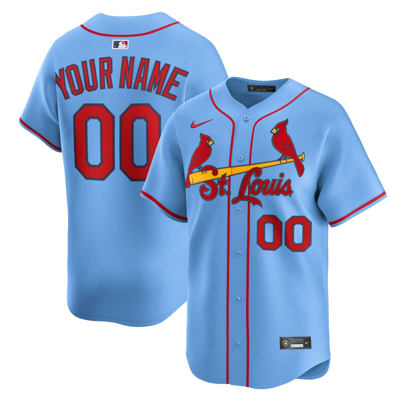 St. Louis Cardinals Baseball Jersey, Blue Limited Alternate Sportswear Jersey Shirt, Lightweight Breathable Athletic Jersey, Casual Gift for Men