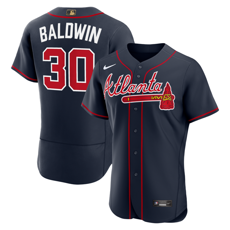 Drake Baldwin Atlanta Braves Baseball Jersey, Navy Sportswear Jersey Shirt, Lightweight Breathable Athletic Jersey, Casual Gift for Men