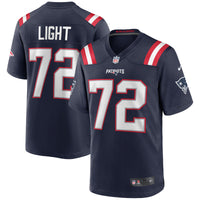 Matt Light New England Patriots Football Jersey, Navy Game Sportswear Jersey Shirt, Lightweight Breathable Athletic Jersey, Casual Gift for Men