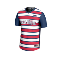 Florida Atlantic Owls Soccer Jersey, Navy/Red Fashion Sportswear Jersey Shirt, Lightweight Breathable Athletic Jersey, Casual Gift for Men