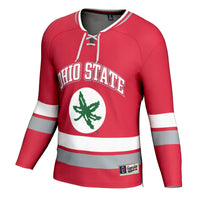 Ohio State Buckeyes Hockey Jersey, Scarlet Sportswear Jersey Shirt, Long Sleeve Hockey Sweater Jersey, Casual Gift for Men, Style 202016088