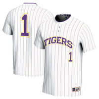 LSU Tigers Softball Jersey, White Sportswear Jersey Shirt, Lightweight Breathable Athletic Jersey, Casual Gift for Men, Style 201462627