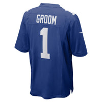 Number Groom New York Giants Football Jersey, Royal Game Sportswear Jersey Shirt, Lightweight Breathable Athletic Jersey, Casual Gift for Men