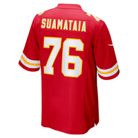 Kingsley Suamataia Kansas City Chiefs Football Jersey, Red Sportswear Jersey Shirt, Lightweight Breathable Athletic Jersey, Casual Gift for Men