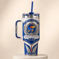KU Crest in Blue and Silver - Heritage Tumbler