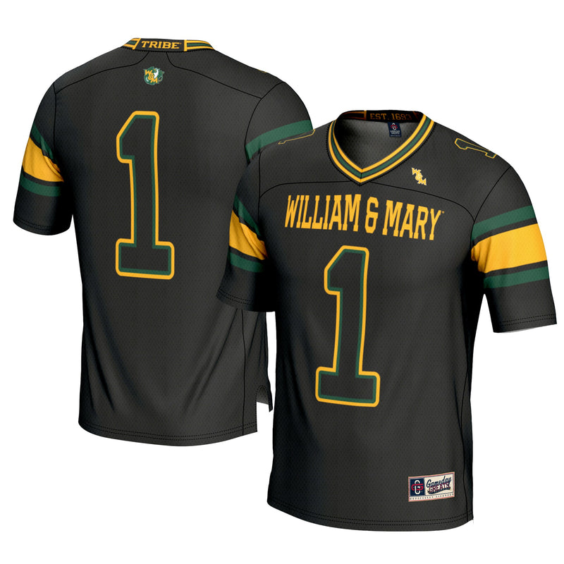 William & Mary Tribe Football Jersey, Black Sportswear Jersey Shirt, Lightweight Breathable Athletic Jersey, Casual Gift for Men