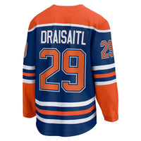 Leon Draisaitl Edmonton Oilers Hockey Jersey, Royal Breakaway Sportswear Jersey Shirt, Long Sleeve Hockey Sweater Jersey, Casual Gift for Men