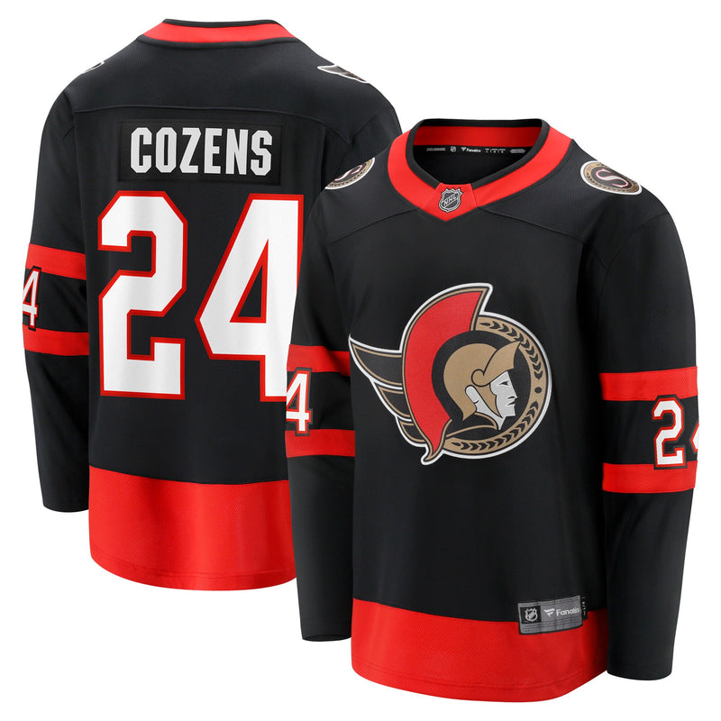 Dylan Cozens Ottawa Senators Hockey Jersey, Black Breakaway Home Sportswear Jersey Shirt, Long Sleeve Hockey Sweater Jersey, Casual Gift for Men