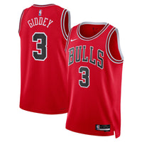 Josh Giddey Chicago Bulls Basketball Jersey, Red Swingman Sportswear Jersey Shirt, Sleeveless Athletic Tank Jersey, Casual Gift for Men