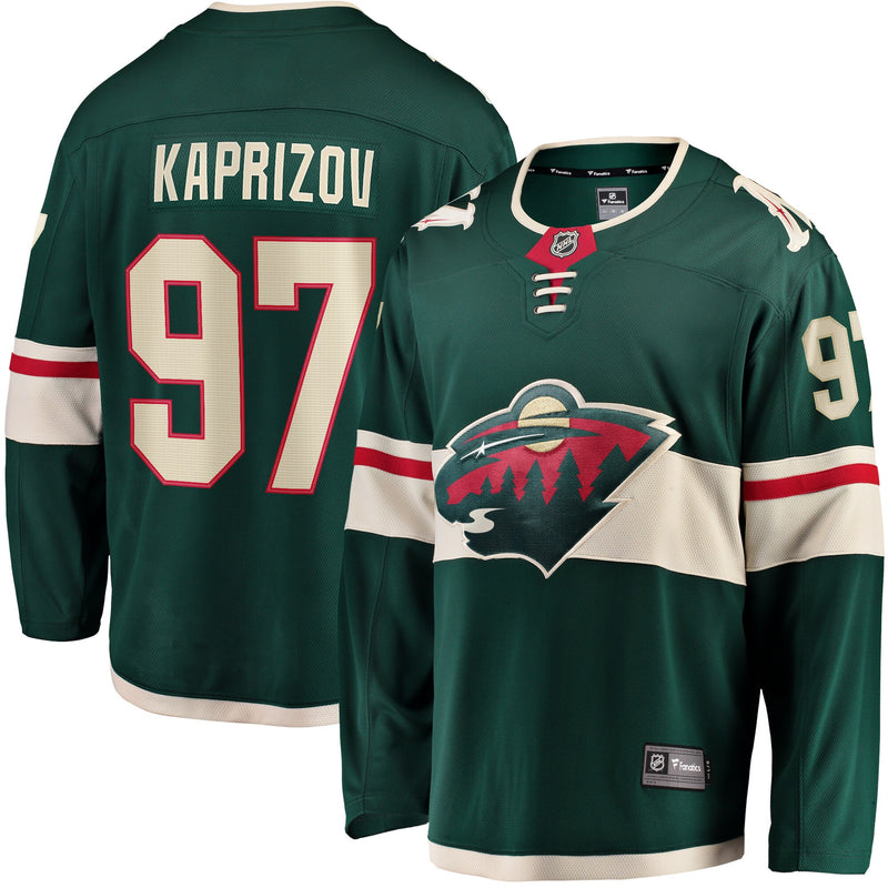 Kirill Kaprizov Minnesota Wild Hockey Jersey, Green Replica Sportswear Jersey Shirt, Long Sleeve Hockey Sweater Jersey, Casual Gift for Men