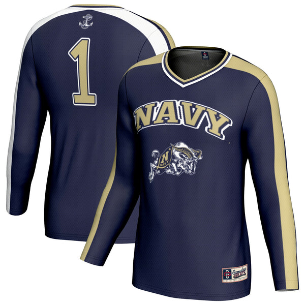 Navy Midshipmen #1 Lightweight Volleyball Fashion Jersey - Navy