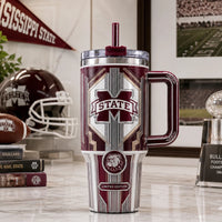 Maroon Deco - MSST Crest Tumbler in Chrome and Maroon