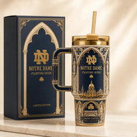 ND Gothic Arches - Navy and Gold Tumbler