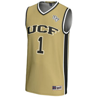 UCF Knights Basketball Jersey, Gold Lightweight Sportswear Jersey Shirt, Sleeveless Athletic Tank Jersey, Casual Gift for Men, Style 200845005