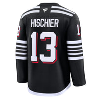 Nico Hischier New Jersey Devils Hockey Jersey, Black Premium Sportswear Jersey Shirt, Long Sleeve Hockey Sweater Jersey, Casual Gift for Men