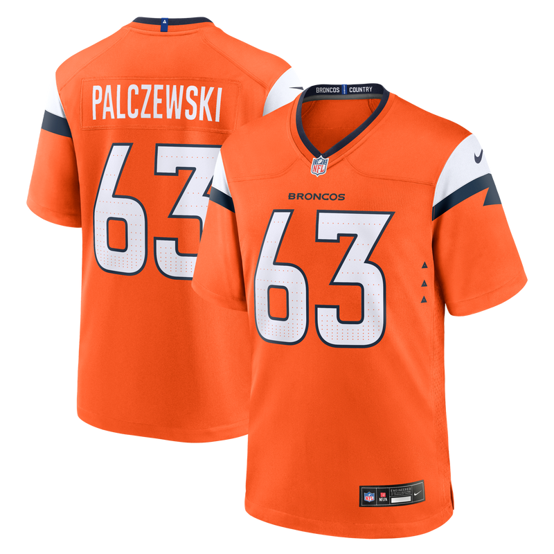 Alex Palczewski Denver Broncos Football Jersey, Orange Game Sportswear Jersey Shirt, Lightweight Breathable Athletic Jersey, Casual Gift for Men