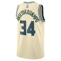 Giannis Antetokounmpo Milwaukee Bucks Basketball Jersey, Cream Sportswear Jersey Shirt, Sleeveless Athletic Tank Jersey, Casual Gift for Men