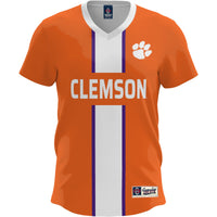 Clemson Tigers Soccer Jersey, Orange Sportswear Jersey Shirt, Lightweight Breathable Athletic Jersey, Casual Gift for Men, Style 200422644