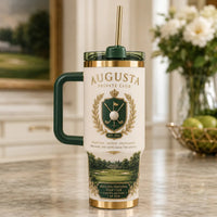 Augusta Crest - Heritage Club Tumbler in Ivory and Green