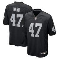 Alex Ward Las Vegas Raiders Football Jersey, Black Game Sportswear Jersey Shirt, Lightweight Breathable Athletic Jersey, Casual Gift for Men