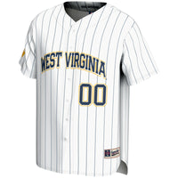 West Virginia Mountaineers Baseball Jersey, White Sportswear Jersey Shirt, Lightweight Breathable Athletic Jersey, Casual Gift for Men