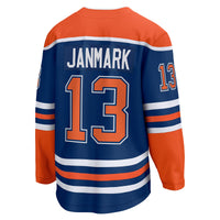 Mattias Janmark Edmonton Oilers Hockey Jersey, Royal Breakaway Sportswear Jersey Shirt, Long Sleeve Hockey Sweater Jersey, Casual Gift for Men