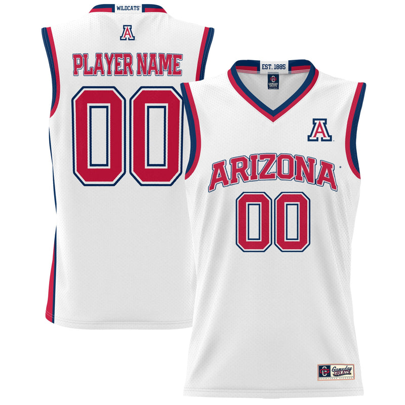 Arizona Wildcats Basketball Jersey, White Sportswear Jersey Shirt, Sleeveless Athletic Tank Jersey, Casual Gift for Men