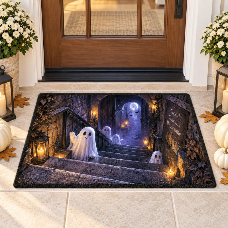 Good Ghouls Welcome - A Candlelit Doormat With Charm