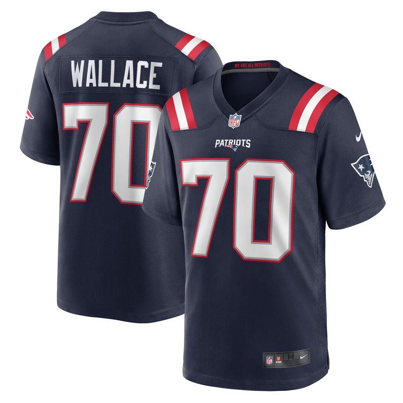 Caedan Wallace New England Patriots Football Jersey, Navy Sportswear Jersey Shirt, Lightweight Breathable Athletic Jersey, Casual Gift for Men