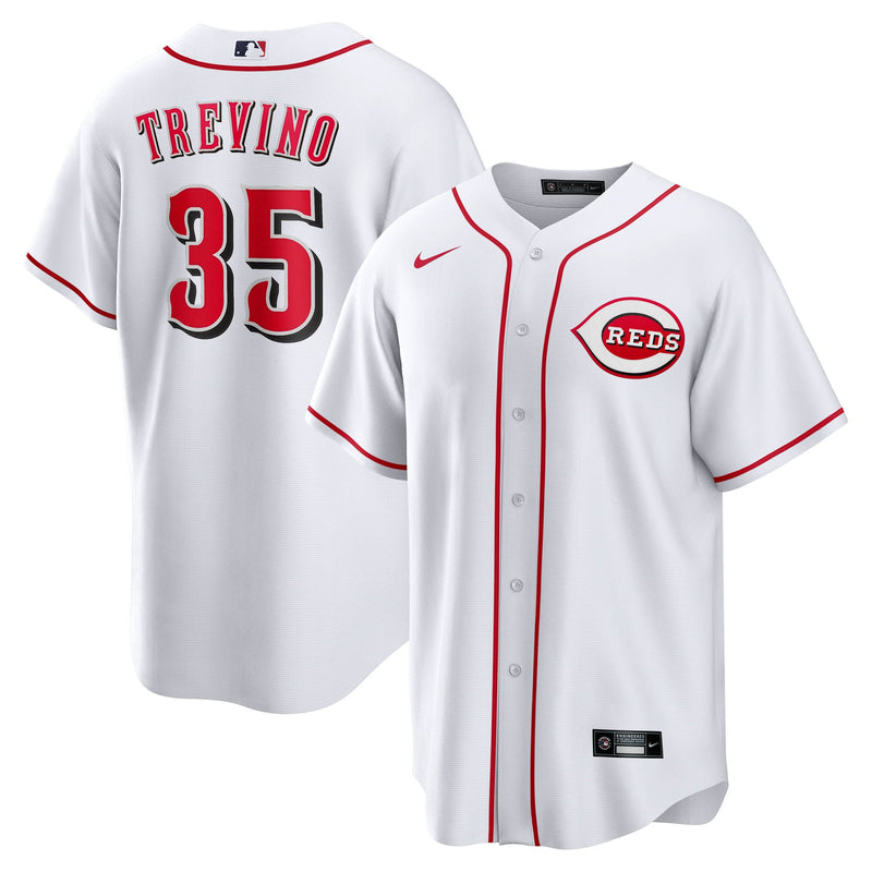 Jose Trevino Cincinnati Reds Baseball Jersey, White Replica Sportswear Jersey Shirt, Lightweight Breathable Athletic Jersey, Casual Gift for Men