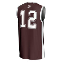 Texas A&M Aggies Basketball Jersey, Maroon Sportswear Jersey Shirt, Sleeveless Athletic Tank Jersey, Casual Gift for Men, Style 201534653