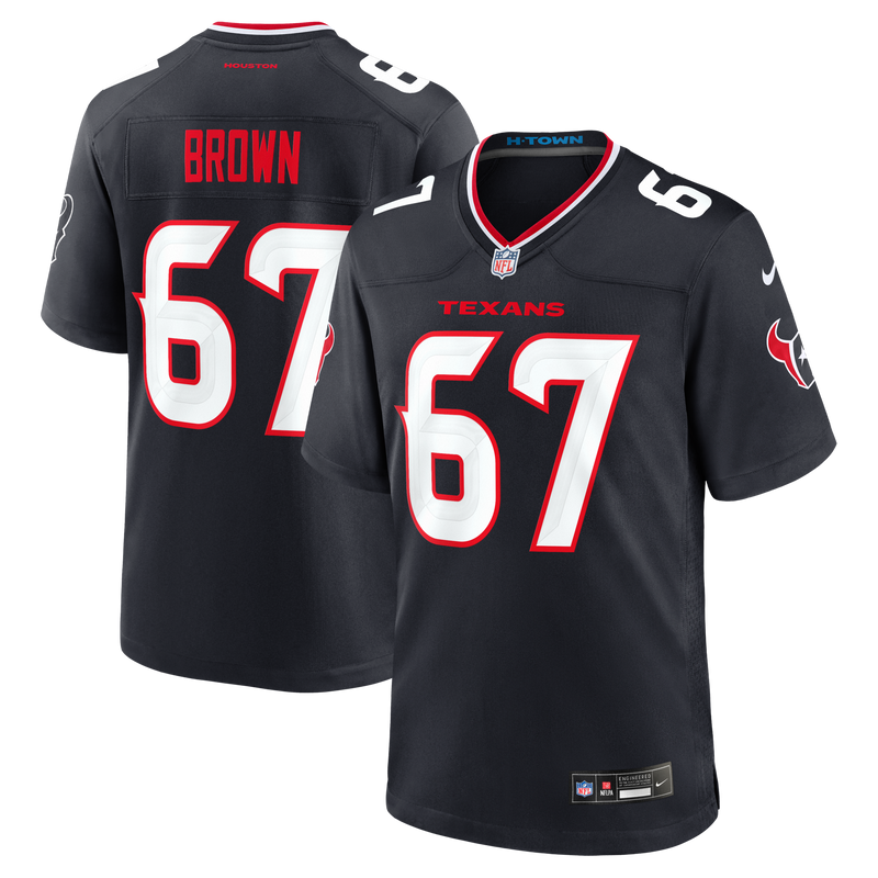 Evan Brown Houston Texans Football Jersey, Navy Game Sportswear Jersey Shirt, Lightweight Breathable Athletic Jersey, Casual Gift for Men