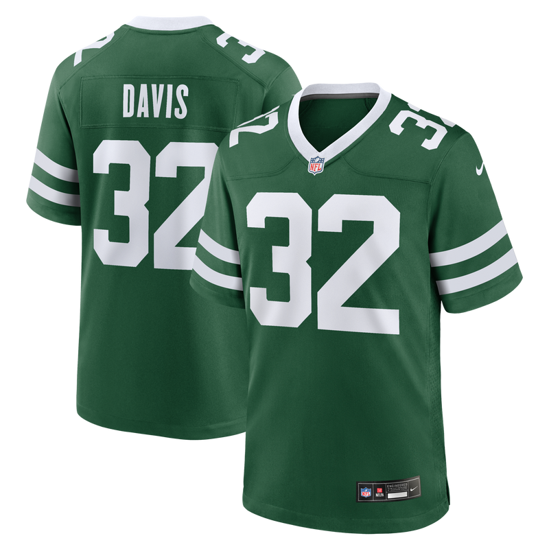 Isaiah Davis New York Jets Football Jersey, Green Game Sportswear Jersey Shirt, Lightweight Breathable Athletic Jersey, Casual Gift for Men