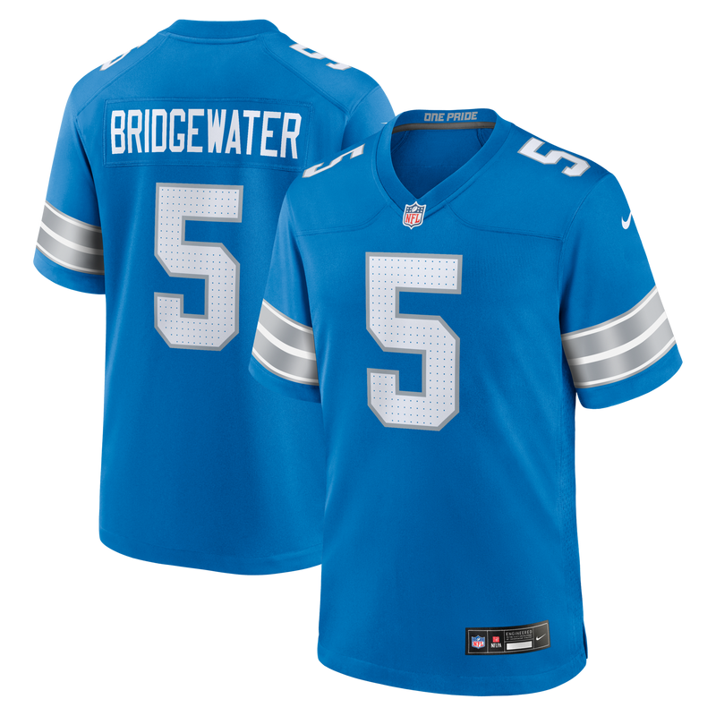 Teddy Bridgewater Detroit Lions Football Jersey, Blue Game Sportswear Jersey Shirt, Lightweight Breathable Athletic Jersey, Casual Gift for Men