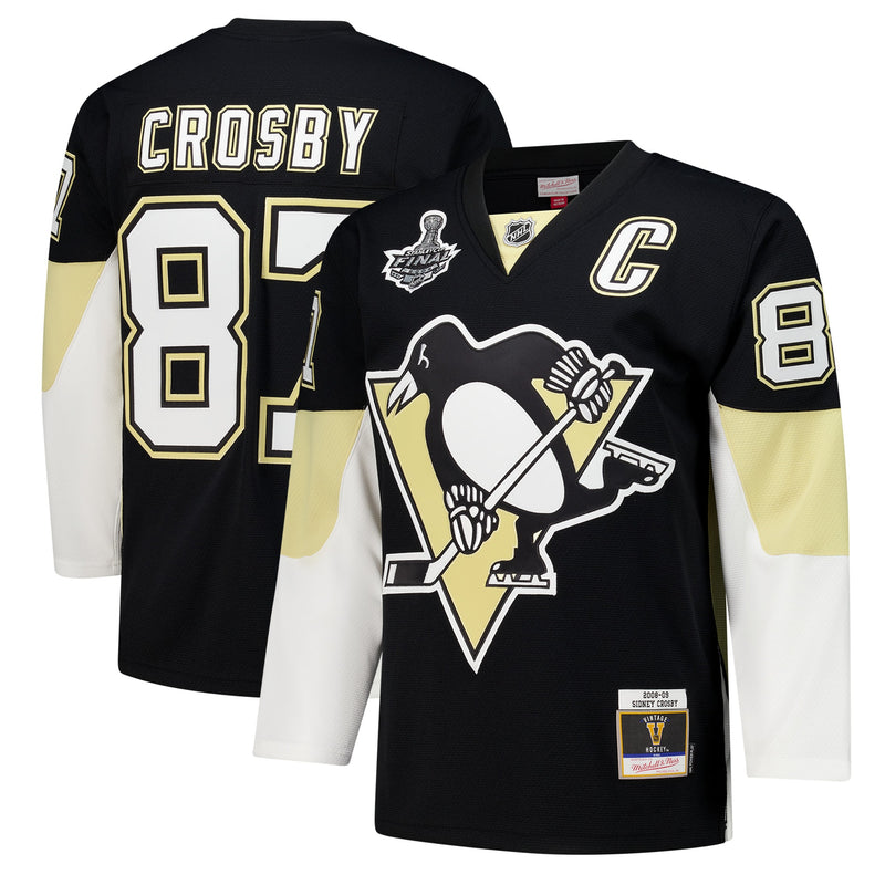 Sidney Crosby Pittsburgh Penguins Hockey Jersey, Black Sportswear Jersey Shirt, Long Sleeve Hockey Sweater Jersey, Casual Gift for Men