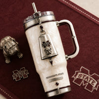 MSST Cowbell Crest - Pearl and Maroon Drinkware Elegance