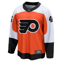 Trevor Zegras Philadelphia Flyers Hockey Jersey, Orange Sportswear Jersey Shirt, Long Sleeve Hockey Sweater Jersey, Casual Gift for Men