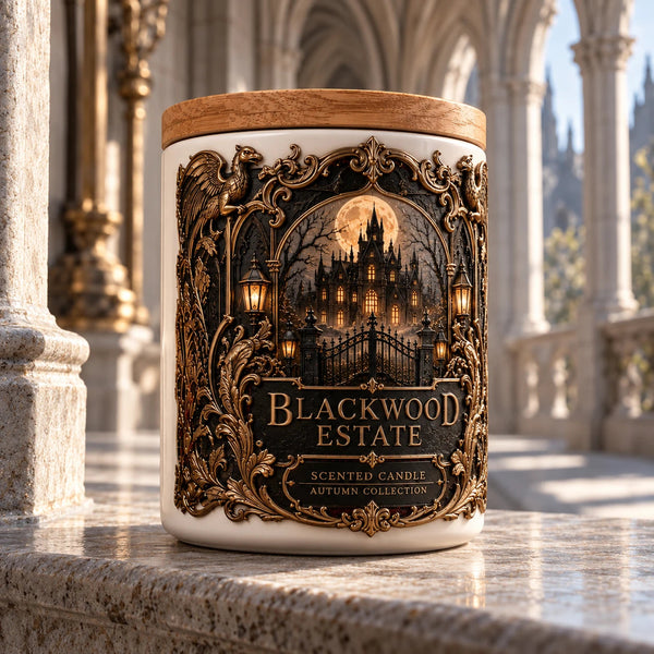 Blackwood Estate - Moonlit Gothic Manor in Relief and Gold - main